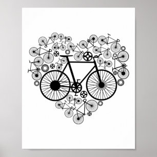 Cykel Hjärttröja Söt Mtb Landsvägscykling Cykeläls Poster