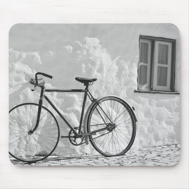 Cykel, högkvalitativ, solid färg musmatta (Framsidan)