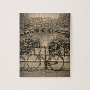 Cykel i Amsterdam 8 x 10 - 110 bildpunkter Pussel
