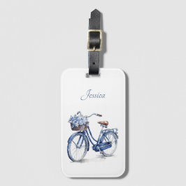 Cykel i Delft Blue-anpassadet Bagagebricka