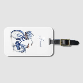 Cykel i Delft Blue-anpassadet Bagagebricka