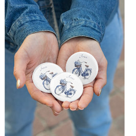 Cykel i Delft Blue-anpassadet Knapp