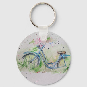 Cykel i vår fält Nyckelring