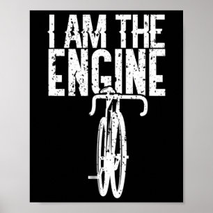 Cykel jag är motorn mountain biking för cyklister poster