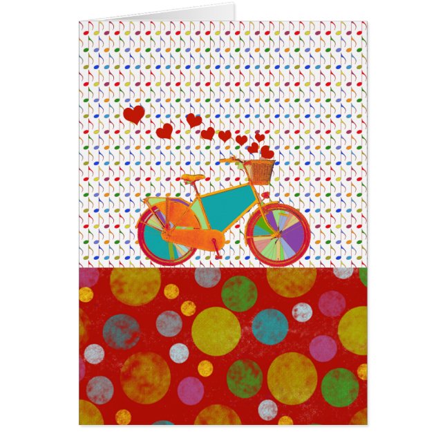 cykel kärlek hälsningskort (Framsidan)