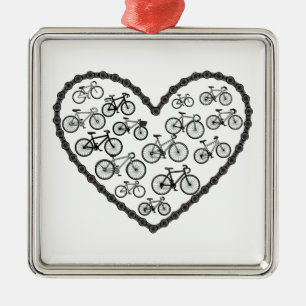 Cykel Kärlek Julgransprydnad Metall