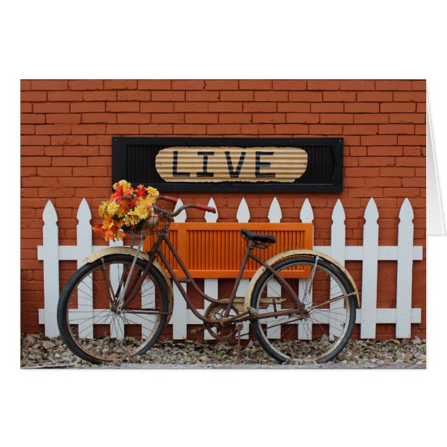 Cykel lever fortfarande hälsningskort (Framsidan Horizontal)