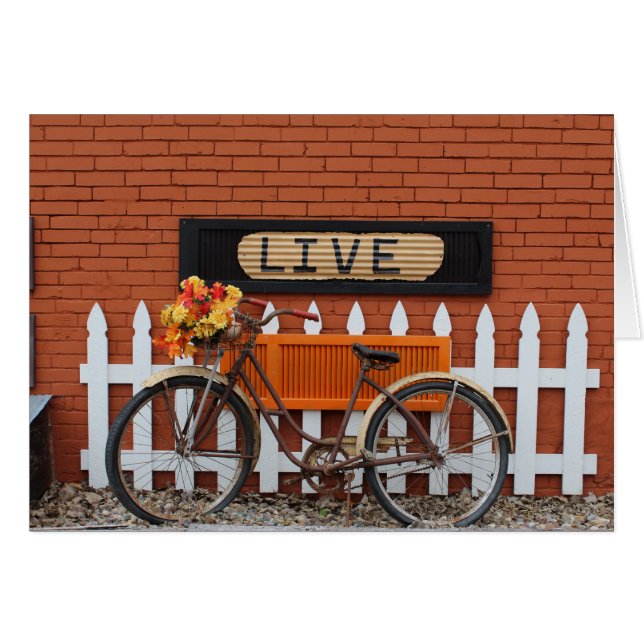 Cykel lever fortfarande hälsningskort (Framsidan Horizontal)