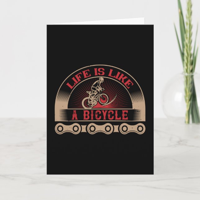 Cykel - livet är som en cykel kort (Framsida)
