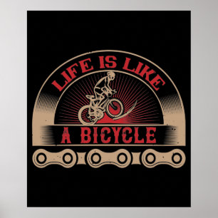 Cykel - Livet är som en cykel Poster