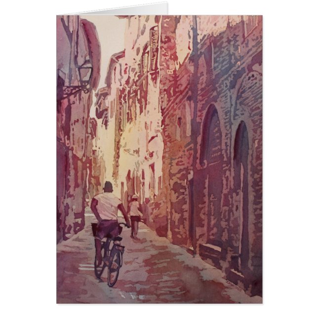 Cykel Lucca Hälsningskort (Framsidan)