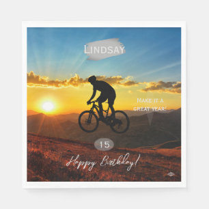 Cykel med Sunset Background Napkin HAMbyWG Pappersservett