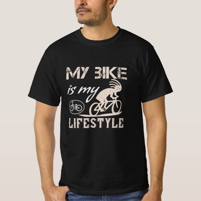 Cykel - Min cykel är min livsstil T Shirt (Framsida)