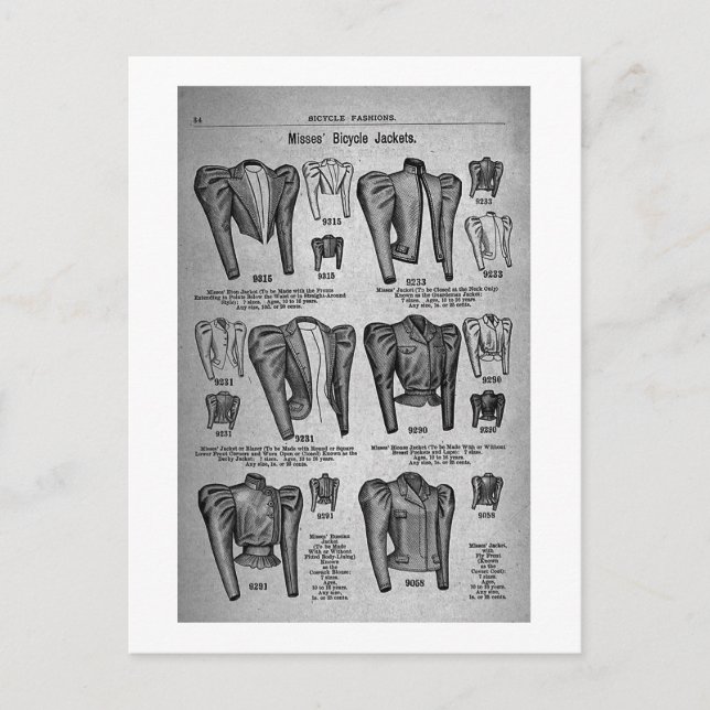 Cykel Mode1897 - Vintage Vykort (Framsida)