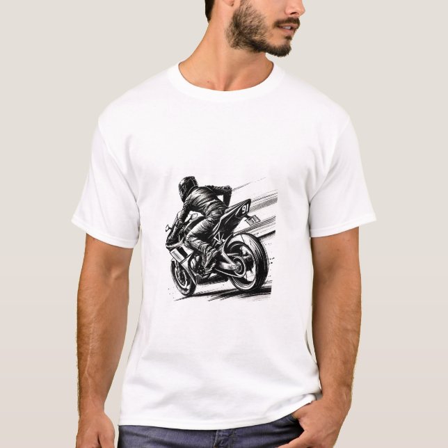 Cykel - motorcykel T-shirt (Framsida)