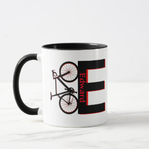 Cykel, nedförsbacke, cykel mugg