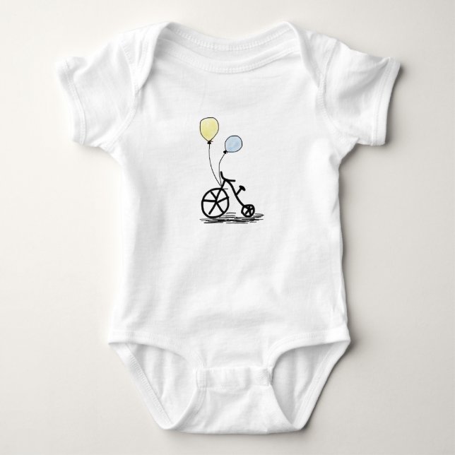 Cykel och ballonger tee shirt (Framsida)
