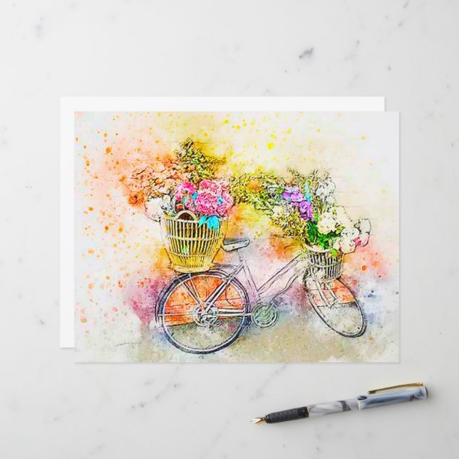 Cykel och blommor  (Fram/Back In Situ)