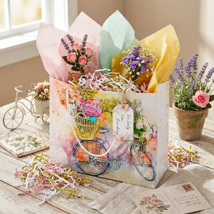 Cykel och blommor