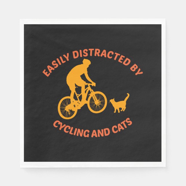 cykel och katt pappersservett (Framsidan)