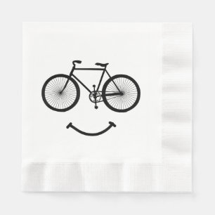 Cykel och Smile T-Shirt Cykelkörning Tee Shirt Sva Pappersservett