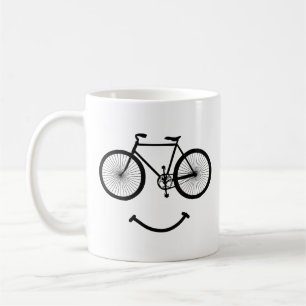 Cykel och Smile T-Shirt Cykling T-Shirt Svart Kaffemugg