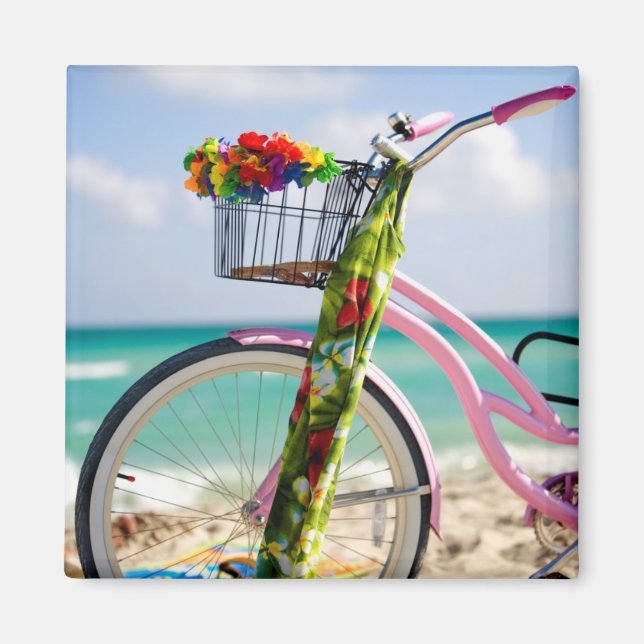 Cykel på bålen | Miami, Florida Magnet (Framsidan)