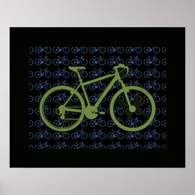 cykel på coolt mönster poster (Framsidan)