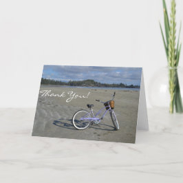 Cykel på kortet för tack för båge kort