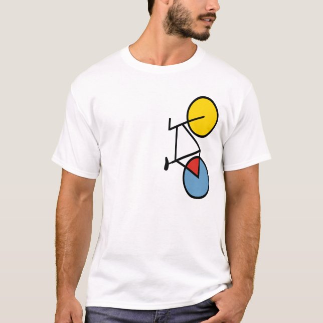 Cykel på sidan T- Shirt Tee (Framsida)