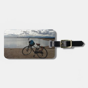 Cykel på stranden bagagebricka