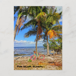 Cykel på stranden - Gräs-ön Florida Vykort