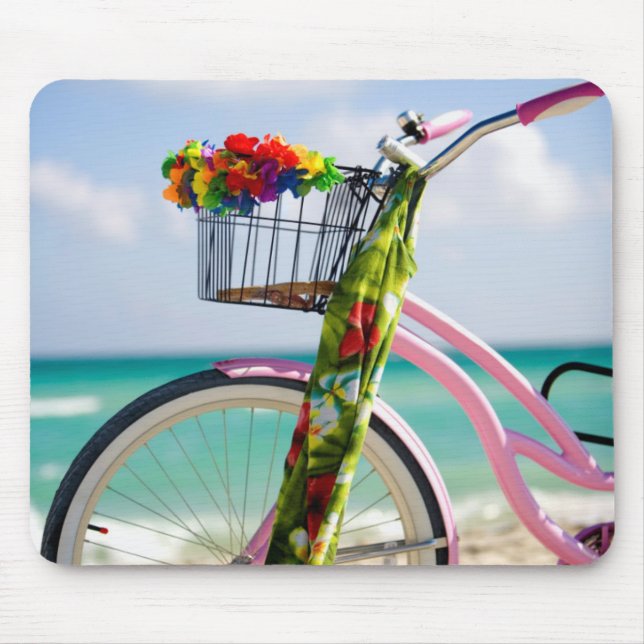 Cykel på stranden | Miami, Florida Musmatta (Framsidan)