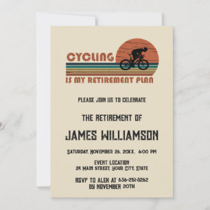 Cykel pensionerad pensionsfest inbjudan