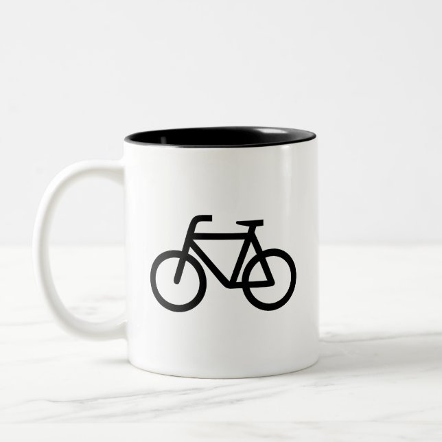 "Cykel" Pictogrammugg Två-Tonad Mugg (Vänster)