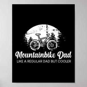 Cykel Rolig Cyklist Mtb Mountainbike Pappa Poster