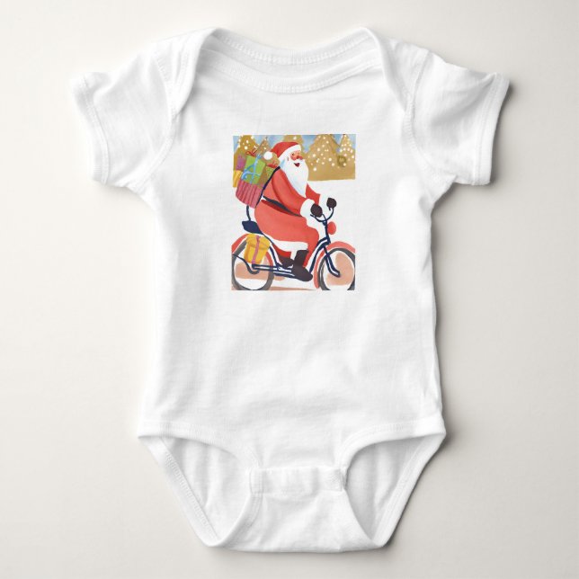 Cykel-Santa Claus T Shirt (Framsida)