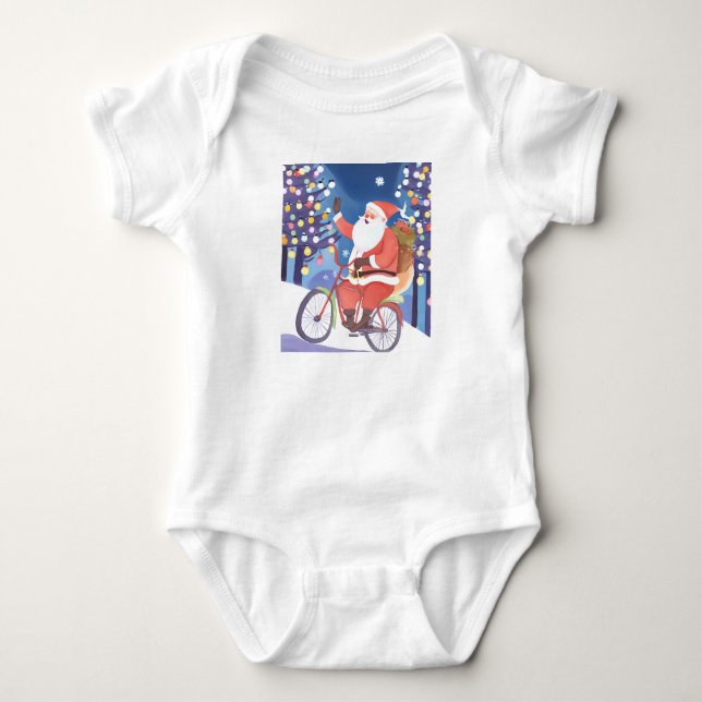 Cykel-Santa Claus T Shirt (Framsida)