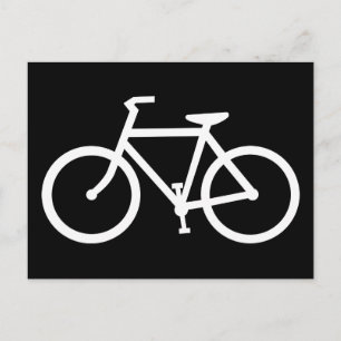 cykel siluett vykort