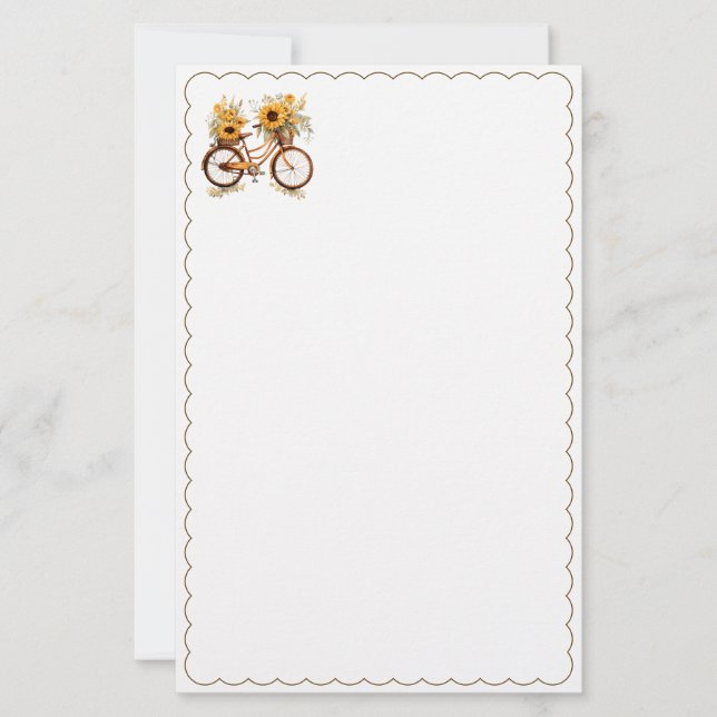 Cykel Solroser Pappersvaror Papper (Framsida)