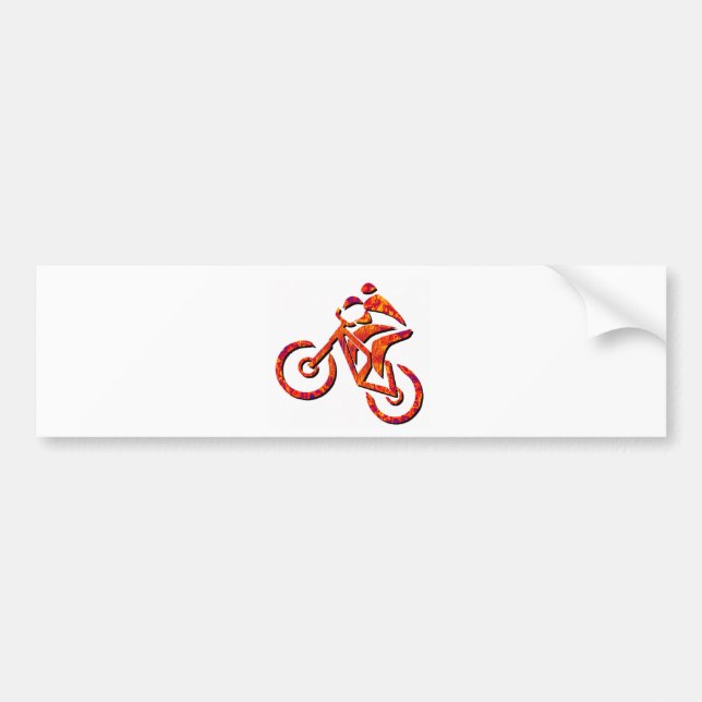 Cykel som bränner dag bildekal (Framsidan)