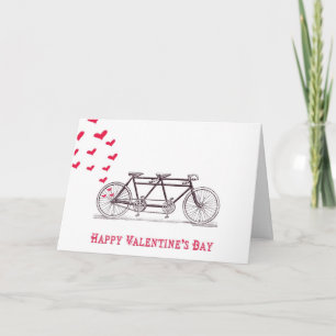 Cykel som byggas för två valentin dagkort helgkort