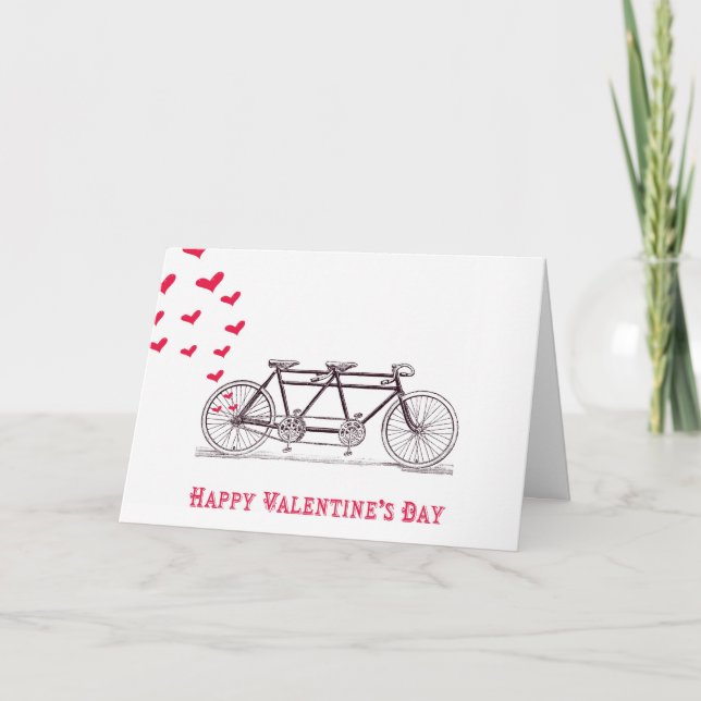 Cykel som byggas för två valentin dagkort helgkort (Framsida)