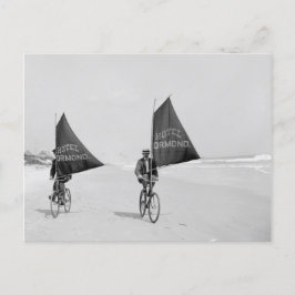Cykel som seglar på bålen vykort