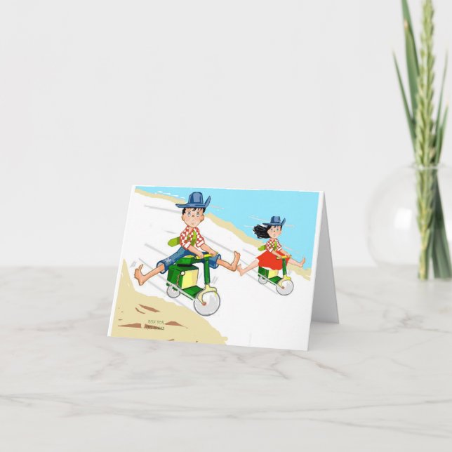 Cykel Springa för Ro Anteckningskort (Framsida)