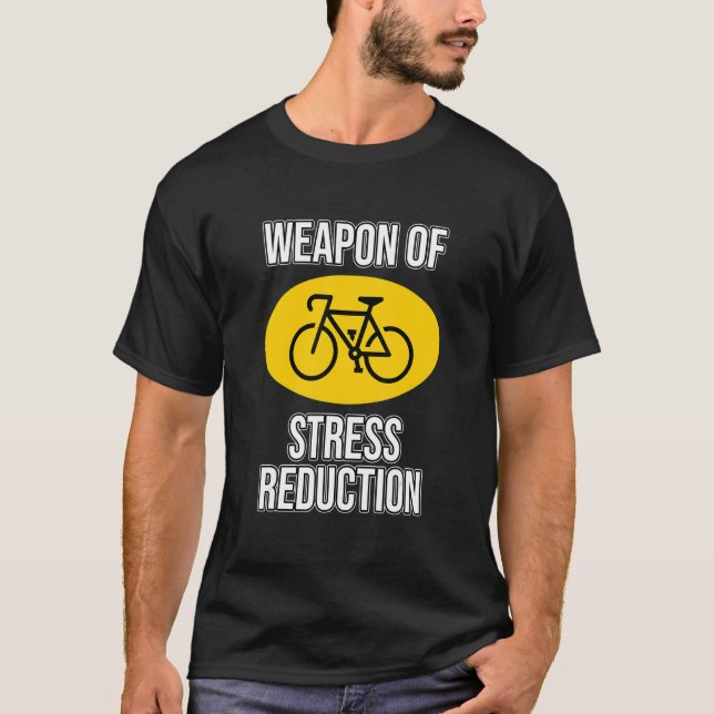 Cykel Stressar Reduction Biking Cycle Ridi T Shirt (Framsida)