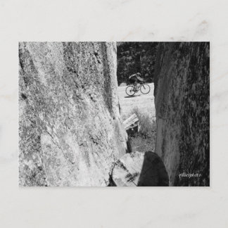 Cykel till och med graniten B&W Vykort