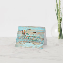 Cykel tomma Notecard för vintagestrandkryssare Kort