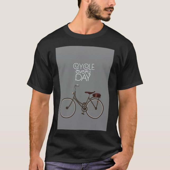 Cykel varje dag. t shirt (Framsida)