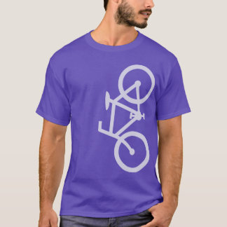 Cykel vertikal Silhouette, Lt Lila Planlägga T-shirt